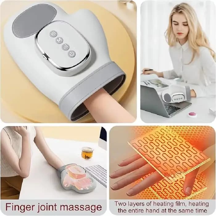 Masseur de main sans fil avec chaleur et compression