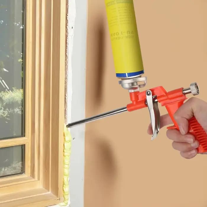 Pistolet applicateur de mastic expansif en polyuréthane, robuste, avec gâchette, pour la construction résidentielle et l'étanchéité des fenêtres