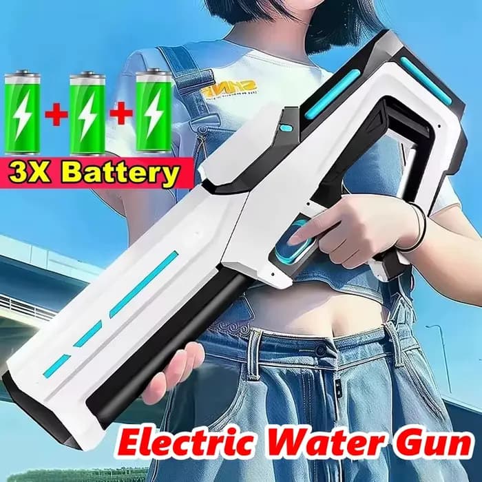 Pistolets à eau électriques pour adultes, puissants, à aspiration automatique, avec réservoir d'eau, jouets de jeu d'extérieur pour la piscine en été, cadeau