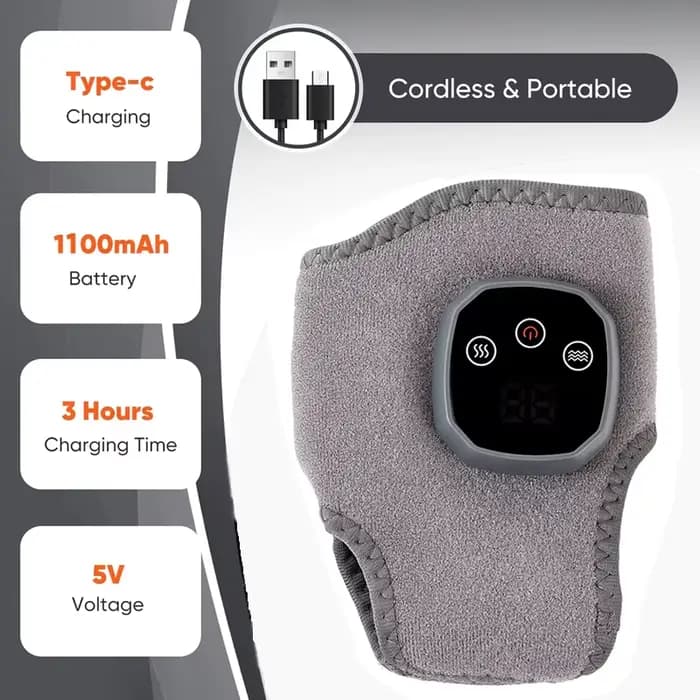 Masseur électrique chauffant et vibrant pour cheville et poignet, thérapie par compresse chaude, enveloppement chauffant pour massage de la cheville, support de protection pour le pied