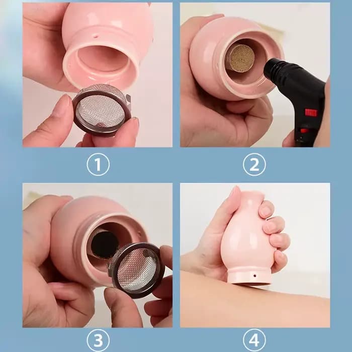 Pot de Moxibustion en Céramique pour Thérapie Faciale