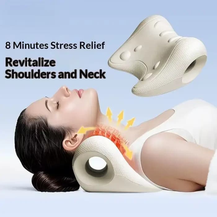 Oreiller de massage cervical en forme de C