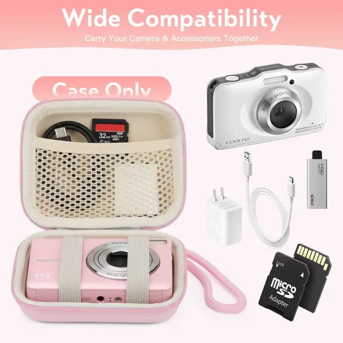 Étui pour appareil photo numérique, sac de protection rigide en EVA pour KODAK PIXPRO FZ55 FZ45, petit accessoire de voyage compact pour appareil photo