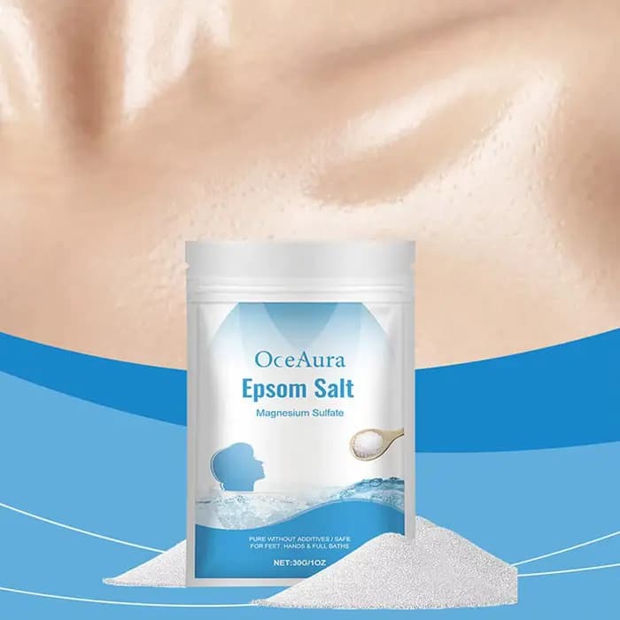 Epsom sel magnésium sulfate hydratant exfoliant pur naturel pieds mains bain corps Relaxation soulagement musculaire détox soins de la peau