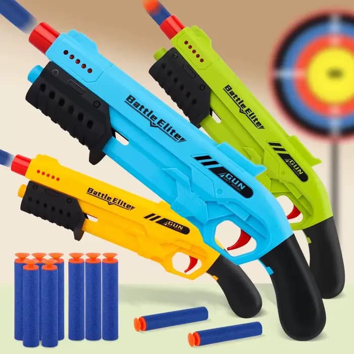 Jouet de combat manuel de lanceur de fléchettes de mousse de Blaster de balle molle durable extérieur, pistolet de jeu pour les garçons et les filles, Gitfs d'Halloween et de Noël