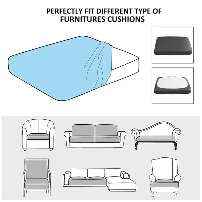 Housse de coussin de siège Jacquard résistant à l'eau imperméable élastique gris housse de canapé pour salon protecteur de meubles extensible pour animaux de compagnie enfants housse amovible anti-pou