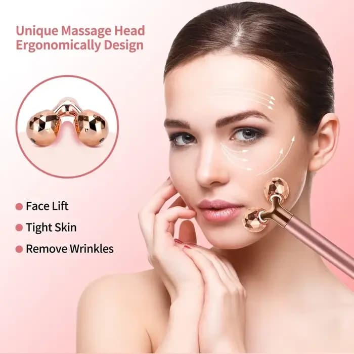Rouleau de massage électrique 2 en 1 pour le visage