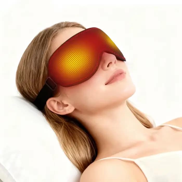 Masque chauffant massant pour les yeux - Compresse chaude soulage la fatigue