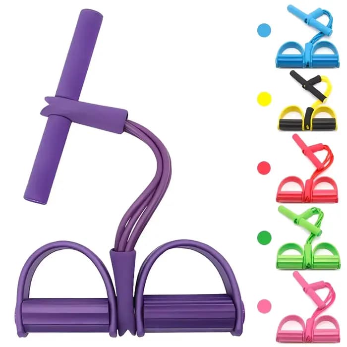 Tendeur de pédale à quatre tubes, équipement de Fitness domestique multifonctionnel, Yoga, renforcement Abdominal, bande élastique, corde de Tension