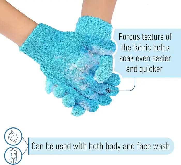 8/12 pièces gant de bain exfoliant lavage peau Spa Massage douche gommage épurateur