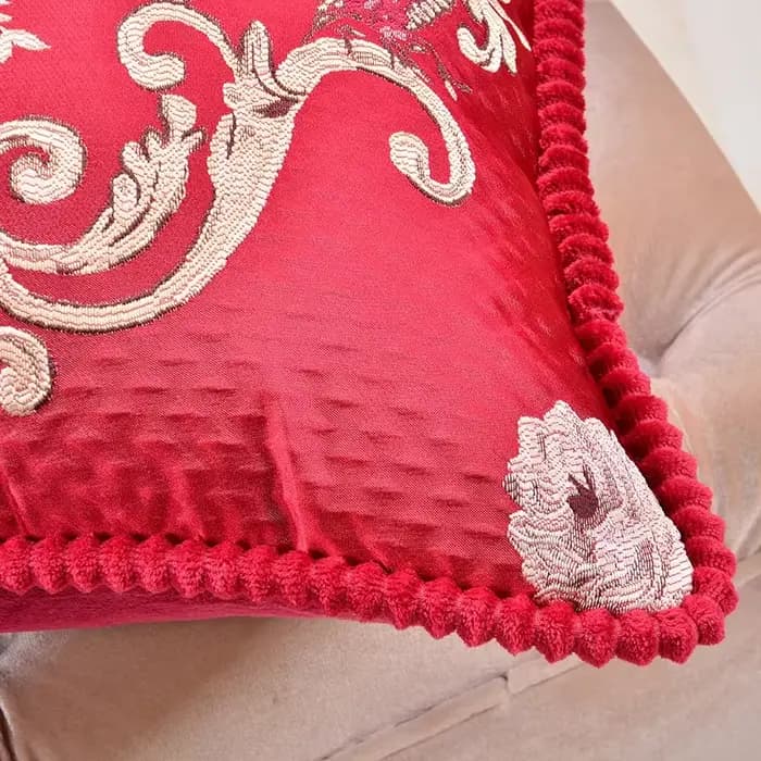 Juste de coussin décorative florale jacquard, taie d'oreiller classique, housses de taille de chaise, décor de canapé, maison et chambre à coucher, 48x48cm