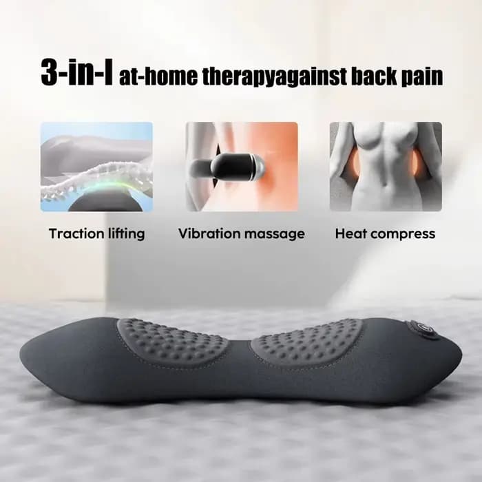 Masseur de dos 3 en 1, Vibration thermique pour soulager les maux de dos