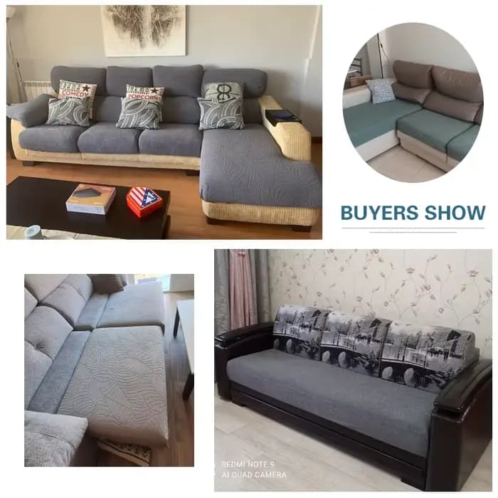 Housse de coussin de siège Jacquard résistant à l'eau imperméable élastique gris housse de canapé pour salon protecteur de meubles extensible pour animaux de compagnie enfants housse amovible anti-pou