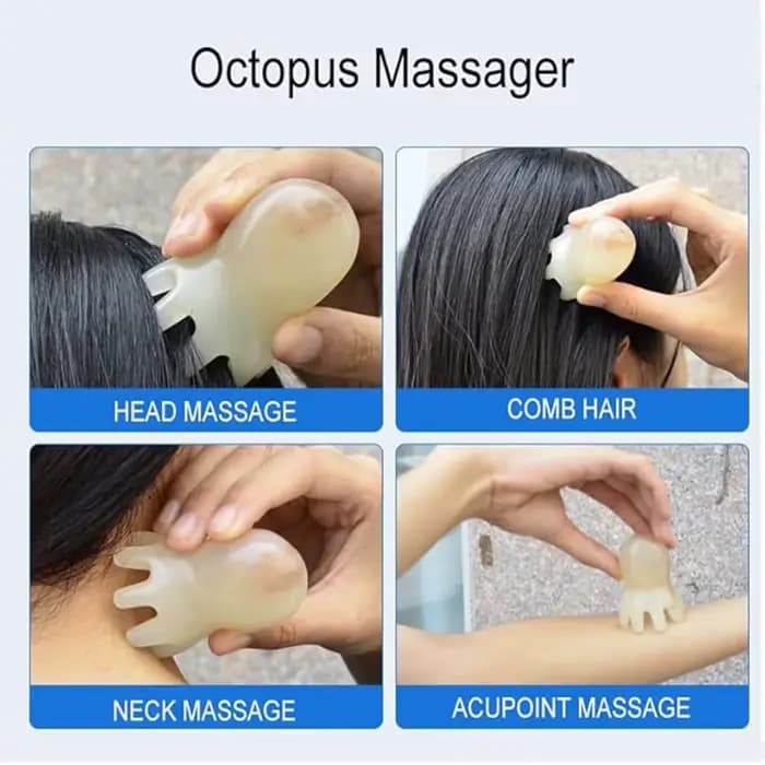 Peigne de Massage méridien en forme de poulpe