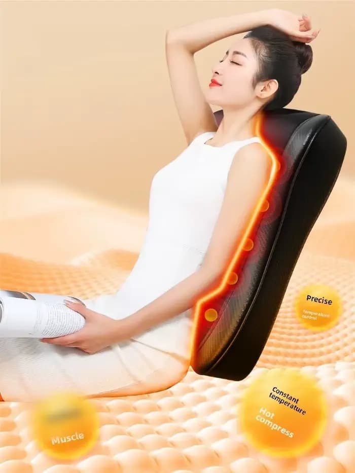 JAIYORL Shiatsu oreiller de Massage du cou coussin électrique masseur de dos profond avec des tissus thermiques pétrissage pour les épaules détendre les Muscles
