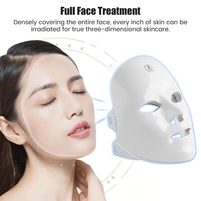 Masque facial LED rechargeable 7 couleurs LED thérapie photonique