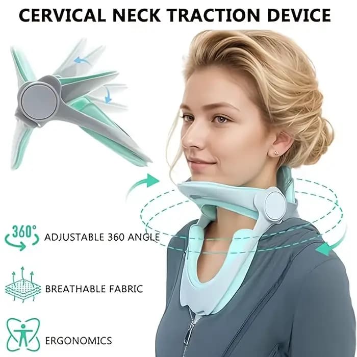 Oreiller ergonomique de soutien du cou avec sangle réglable • Polyester respirant • Confort et durabilité • Soins cervicales • Cadeau idéal