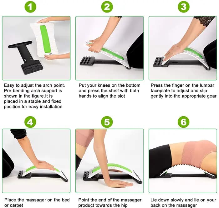 Civière de massage du dos pour le bas et le haut du dos
