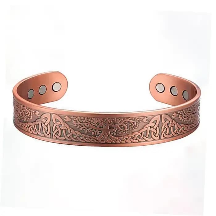 Bracelet à énergie magnétique de style européen et américain Vintage, accessoire tendance magnétique en cuivre antique