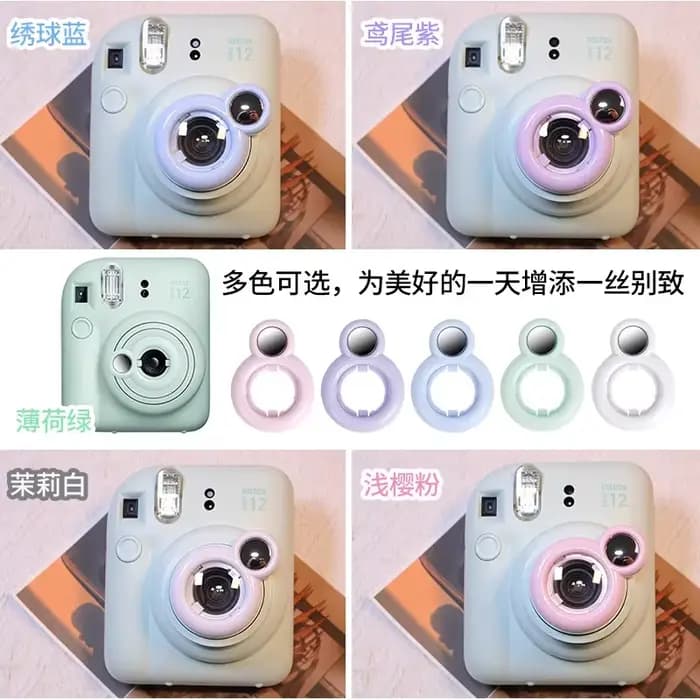 Objectif Selfie pour Instax Mini 12, objectif macro, miroir pour autoportrait, accessoires pour appareil photo instantané