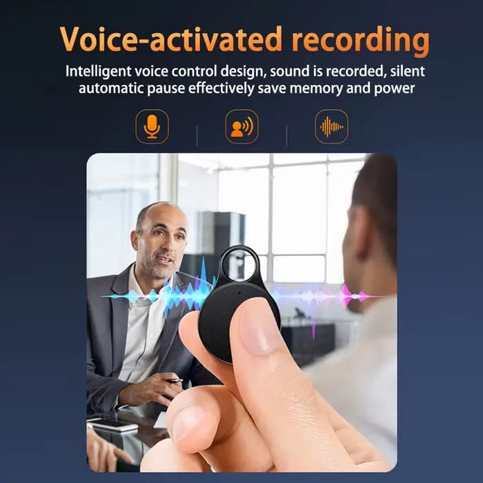 Mini enregistreur vocal 16 Go, appareil d'enregistrement numérique activé par la voix, dictaphone professionnel, lecteur audio micro MP3