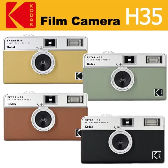 KODAK EKTAR H35 demi-cadre télémètre caméra 35mm Film caméra 135 Film Non jetable caméra avec Flash lumière