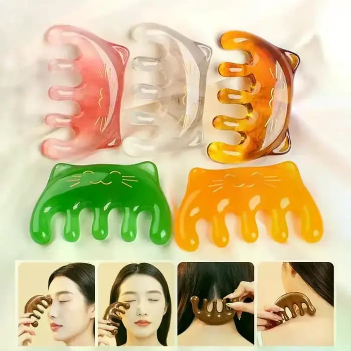 Peigne de massage Gua Sha pour le cuir chevelu et les méridiens