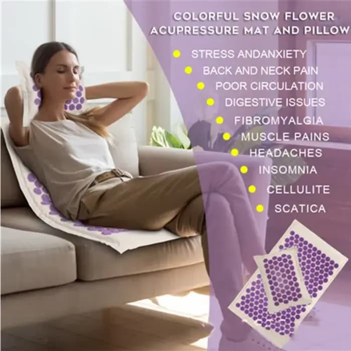 Tapis de Yoga de Massage en lin naturel