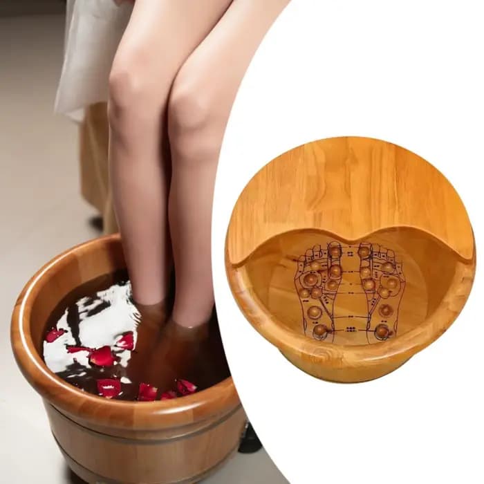 Baignoire de pieds en bois avec Massage