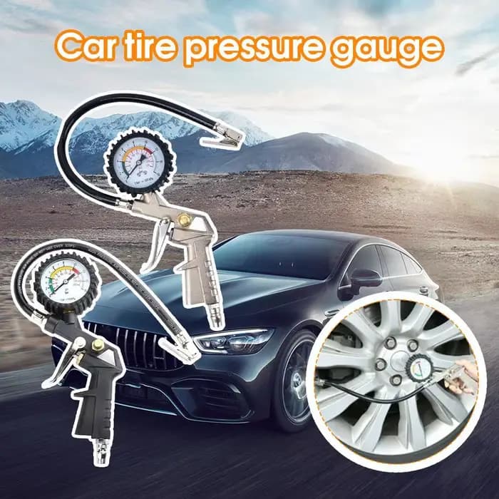Pistolet gonfleur professionnel pour jauge de pression des pneus 220 PSI 16 bars, outil de compresseur d'air haute précision
