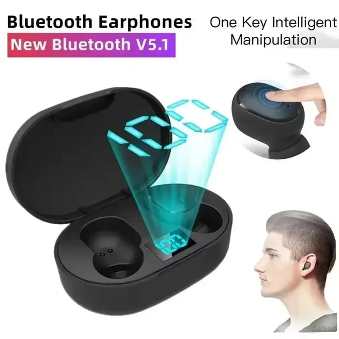 E6S sans fil Bluetooth écouteurs TWS Bluetooth casque sans fil écouteurs antibruit avec Microphone casque
