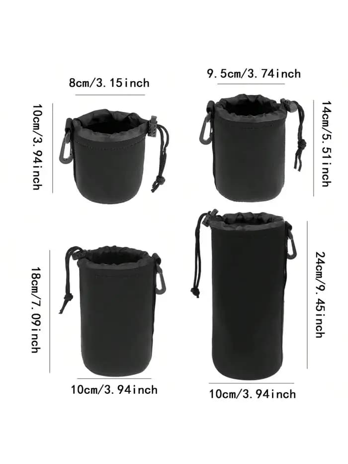 Pochette d'objectif d'appareil photo en néoprène souple et étanche pour objectif d'appareil photo, étui pour Canon Sony pour la plupart des appareils photo reflex numériques