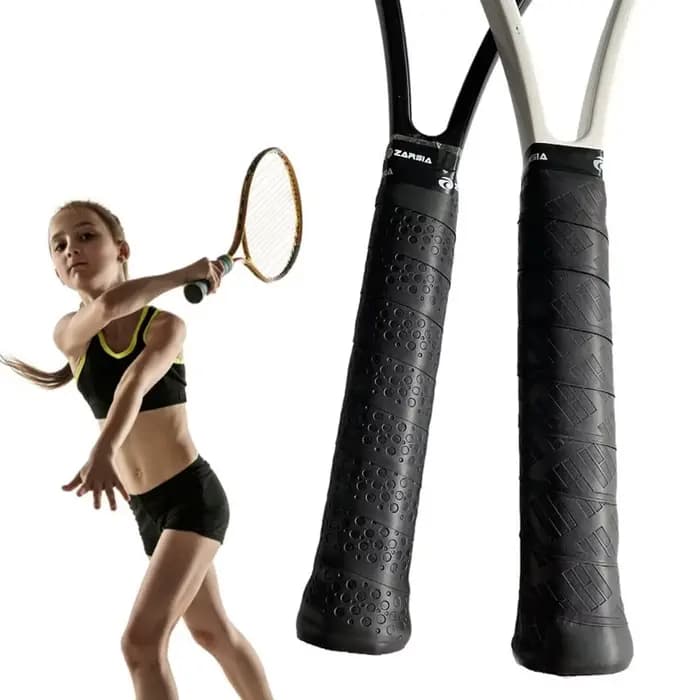 Raquette de tennis en cuir PU noir, surgrip intérieur, squash de badminton, absorption de la sueur, antichoc, raquette non ald, poignée de sport