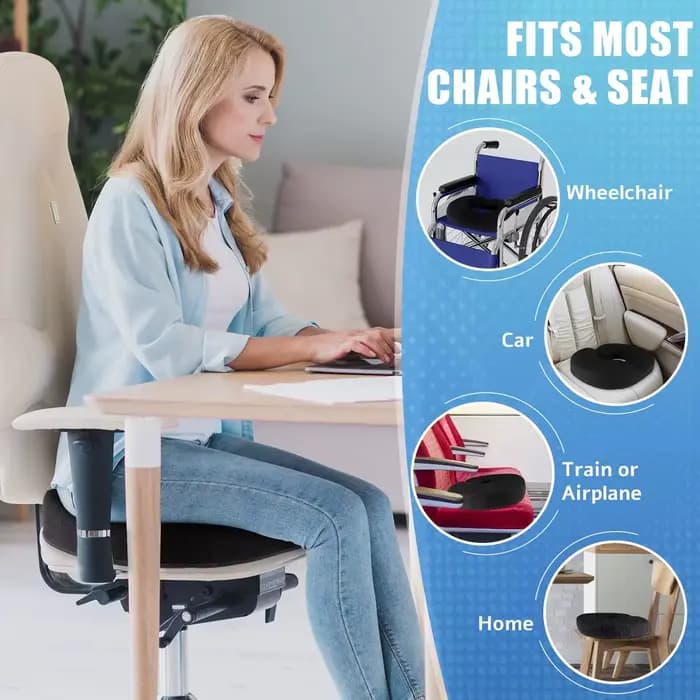 Coussin en forme de donut pour hémorroïdes et coccyx – pour soulager la douleur – sciatique