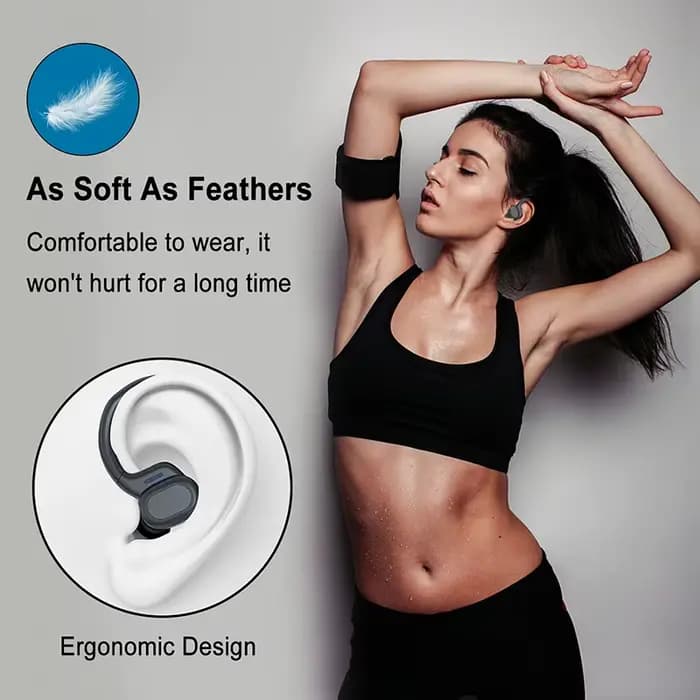 Écouteurs sportifs sans fil BT avec crochets d'oreille, écouteurs intra-auriculaires pour la course VV2