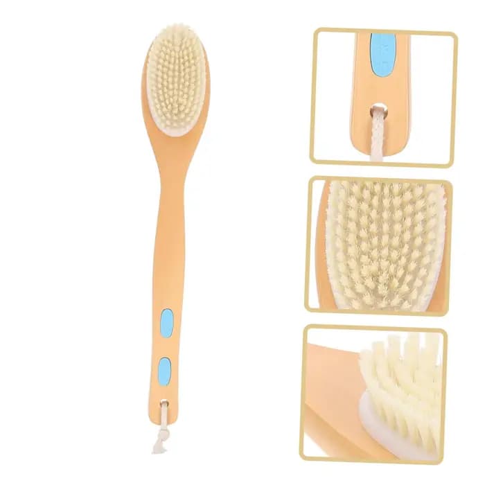 Peau sèche bois corps brosse Exfoliation poils naturels dos