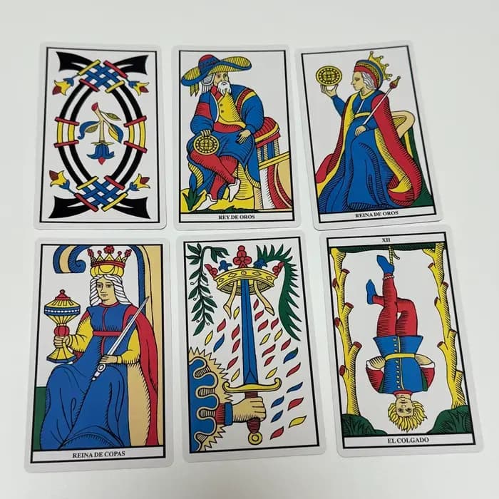 Le Tarot de Marseille, édition espagnole, jeu de cartes de tarot, 78 cartes, basé sur le système de Marseille