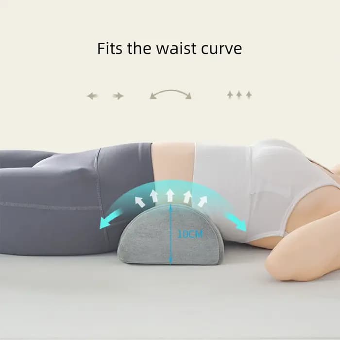 Coussin demi-rouleau, oreiller demi-lune en mousse à mémoire de forme