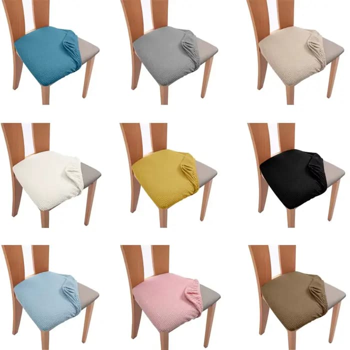 Housse de chaise en Jacquard pour salle à manger, housse de coussin élastique, housse de siège souple, protection respirante pour meubles, housse bon marché pour la maison