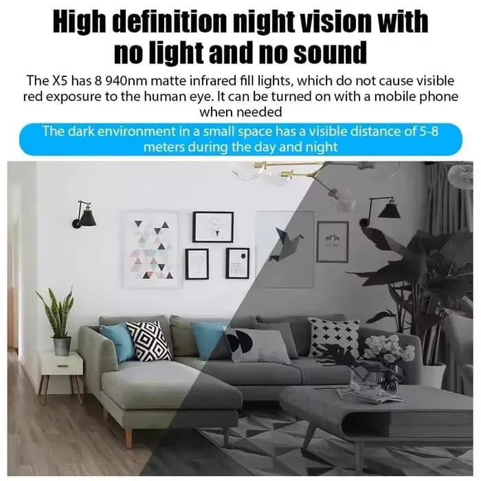 Nouvelle mini caméra X5 1080P, vision nocturne claire, légère, portable, caméras de qualité supérieure, détection de mouvement, caméra de surveillance sans fil WiFi