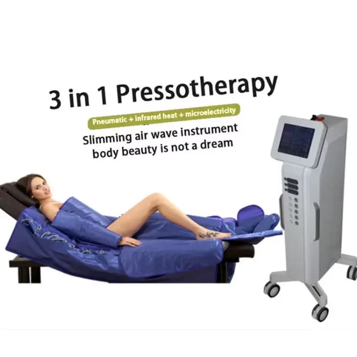 Machine professionnelle de drainage lymphatique de pressothérapie de stimulateur musculaire d'ems 3 en 1