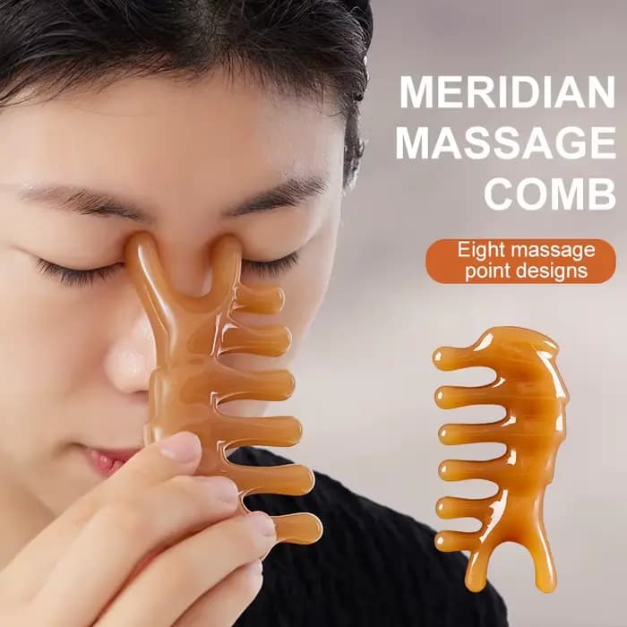 Grattoir nasal pour massage des points d'acupuncture du visage