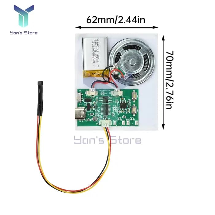 Module de lecture d'enregistrement fait à la main, carte de vœux d'enregistrement clé, carte enregistreur sonore, qualité sonore claire