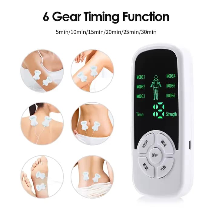 Stimulateur musculaire électrique, 6 Modes, Mini masseur de colonne cervicale, appareil de Massage méridien corporel pour soulager la douleur, électroestimulador