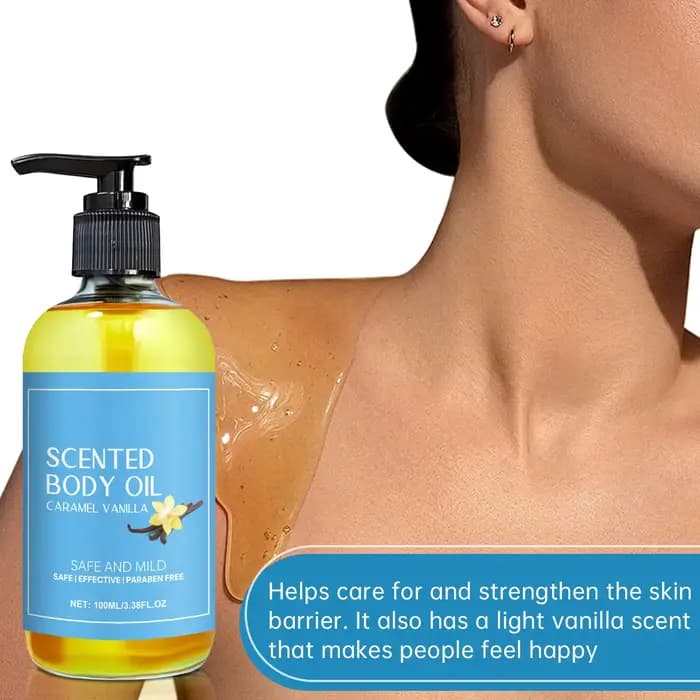 Huile corporelle anti-stress à la vanille - Hydrate et apaise en profondeur les muscles