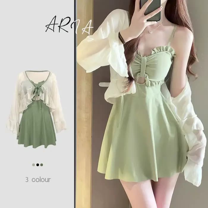 Maillot de bain une pièce pour femme, jupe conservateur mince, vert avocat, haut de gamme, sexy, printemps chaud, été, nouveau, 2025