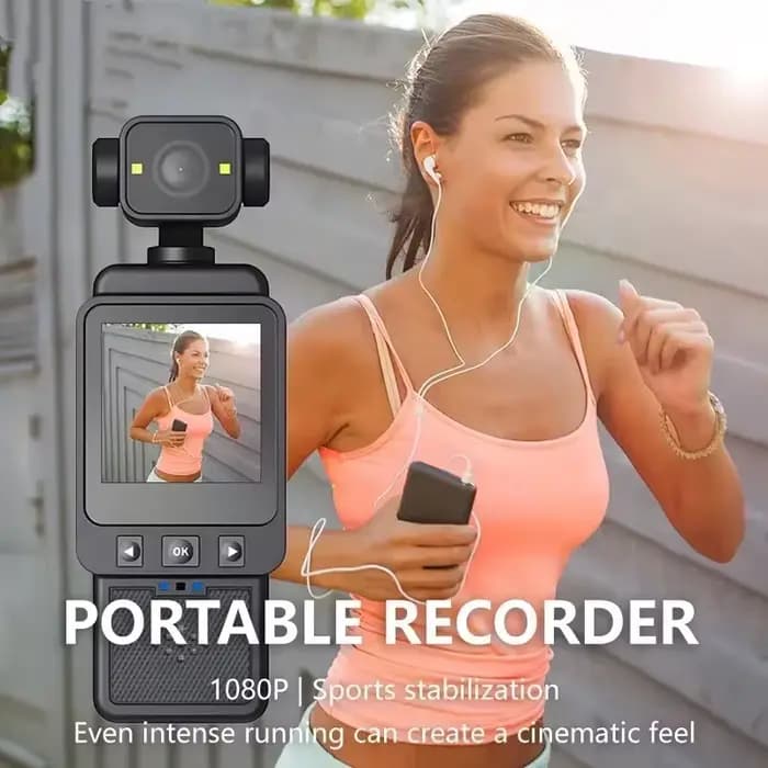 Pour Xiaomi caméra de sport portable avec objectif rotatif à 180 degrés 4K HD sans fil Wifi enregistreur vidéo caméra de lumière de remplissage intégrée