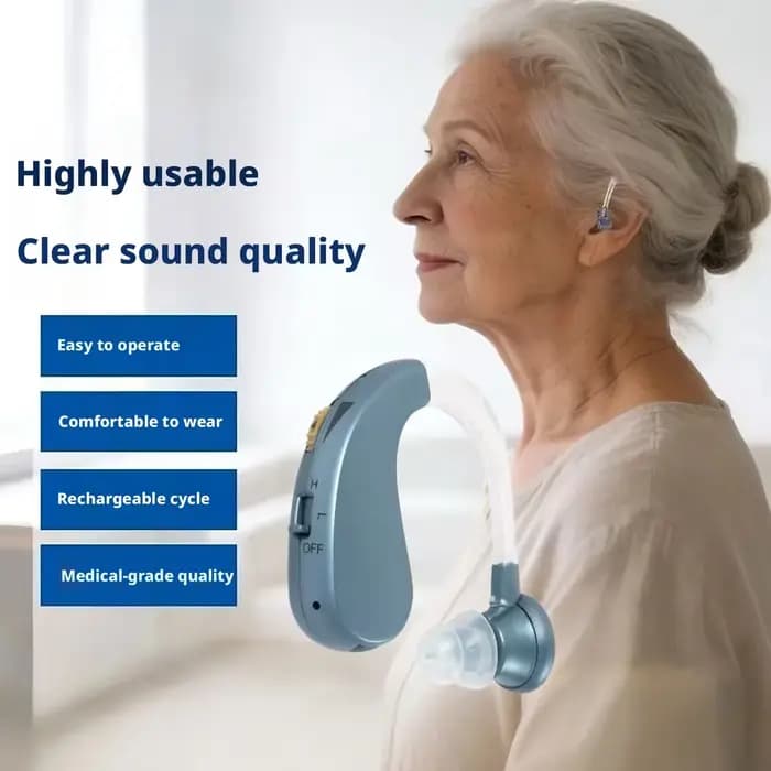 Aide auditive pour personnes âgées, amplificateur de son clair, port confortable, volume réglable, amplificateur de son pour perte auditive