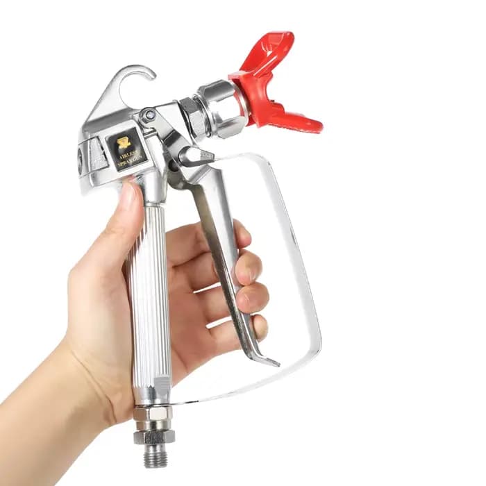 Pistolet de pulvérisation de peinture sans air haute pression rouge 3600 PSI avec buse de pulvérisation 517 et protection de buse, pulvérisateur à pompe et machine de pulvérisation sans air