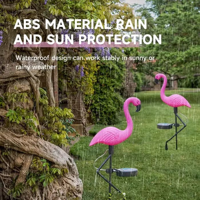 Lumière solaire de flamant rose lumière extérieure de décoration de cour LED de jardin imperméable lumière de passerelle de Patio lumière de cour de paysage debout